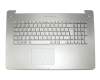 13NB0201AM0411 original Asus clavier incl. topcase SF (suisse-francais) argent/argent avec rétro-éclairage