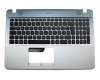 13NB0CG3P13511-2 original Asus clavier incl. topcase DE (allemand) noir/argent