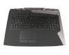 13NB0EU0M03X11 original Asus clavier incl. topcase DE (allemand) noir/noir avec rétro-éclairage - avec des haut-parleurs -