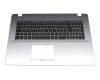 13NB0EV2P08012 original Asus clavier incl. topcase DE (allemand) noir/argent