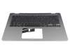 1KAHZZG0045 original Asus clavier incl. topcase DE (allemand) noir/argent avec rétro-éclairage