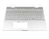 2B-BBK08W603 original Primax clavier incl. topcase DE (allemand) argent/argent avec rétro-éclairage