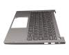 460.0M502.0001 original Lenovo clavier incl. topcase UK (anglais) gris/gris avec rétro-éclairage