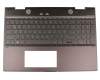 46M0EDCS0044 original HP clavier incl. topcase DE (allemand) noir/noir avec rétro-éclairage