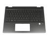 490-0GG07.BP0G original HP clavier incl. topcase DE (allemand) noir/noir avec rétro-éclairage