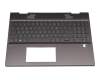 4900GB07.0S0G original HP clavier incl. topcase DE (allemand) gris/anthracite avec rétro-éclairage