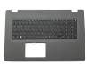 55105548K201 original Acer clavier incl. topcase DE (allemand) noir/gris