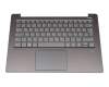 5CB0R11734 original Lenovo clavier incl. topcase DE (allemand) gris/gris avec rétro-éclairage (fingerprint)