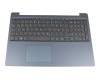 5CB0R16738 original Lenovo clavier incl. topcase DE (allemand) gris/bleu