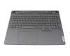 5CB1L56029 original Lenovo clavier incl. topcase DE (allemand) gris/gris avec rétro-éclairage