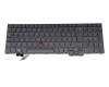 5N21D93887 original Lenovo clavier DE (allemand) gris/gris avec rétro-éclairage et mouse stick