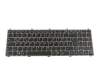 6-79-W25AEU0K-180-W original Clevo clavier CH (suisse) noir/gris