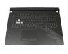 6037B0194313 original Asus clavier incl. topcase DE (allemand) noir/noir avec rétro-éclairage