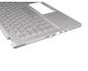 6037B0208613 original Asus clavier incl. topcase DE (allemand) argent/argent avec rétro-éclairage