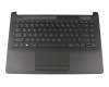 6051B1244002 original HP clavier incl. topcase DE (allemand) noir/noir