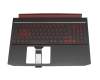 71NHKP2BO015 original Acer clavier incl. topcase DE (allemand) noir/noir/rouge avec rétro-éclairage