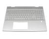 8CG02865QT original HP clavier incl. topcase DE (allemand) argent/argent avec rétro-éclairage (UMA)