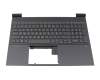 910300288440 original PMX clavier incl. topcase FR (français) argent/noir avec rétro-éclairage