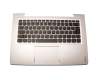 AM1JG000210 original Lenovo clavier incl. topcase DE (allemand) noir/argent avec rétro-éclairage bord argenté