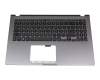 ASM18M9 original Asus clavier incl. topcase DE (allemand) noir/gris avec rétro-éclairage