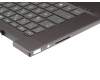 BSKQQA0LZJ2029 original HP clavier incl. topcase DE (allemand) noir/gris avec rétro-éclairage