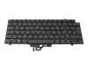 Clavier DE (allemand) noir/noir avec rétro-éclairage original pour Dell Latitude 15 (7530)