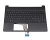 Clavier DE (allemand) noir original pour HP 15s-fq4000