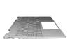 Clavier incl. topcase DE (allemand) argent/argent avec rétro-éclairage (UMA) original pour HP Envy x360 15-ed1000