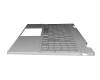 Clavier incl. topcase DE (allemand) argent/argent avec rétro-éclairage (UMA) original pour HP Envy x360 15-ed1000