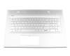 Clavier incl. topcase DE (allemand) argent/argent avec rétro-éclairage original pour HP Envy 17-bw0300