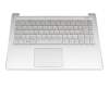 Clavier incl. topcase DE (allemand) argent/argent original pour Medion Akoya S6446 (M15WUN)