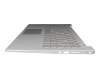 Clavier incl. topcase DE (allemand) argent/argent original pour Medion Akoya S6446 (M15WUN)