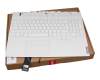 Clavier incl. topcase DE (allemand) blanc/blanc avec rétro-éclairage original pour Lenovo Legion 5-15ACH6A (82NW)