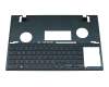 Clavier incl. topcase DE (allemand) bleu/bleu avec rétro-éclairage original pour Asus ZenBook Pro 15 Duo UX582ZM