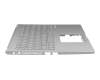 Clavier incl. topcase DE (allemand) gris/argent original pour Asus VivoBook 15 X509FA