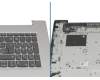 Clavier incl. topcase DE (allemand) gris/argent original pour Lenovo IdeaPad 3-17ARE05 (81W5)