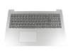 Clavier incl. topcase DE (allemand) gris/argent original pour Lenovo IdeaPad 320-15IKB (81BG/81BT)