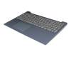 Clavier incl. topcase DE (allemand) gris/bleu original pour Lenovo IdeaPad 330S-15AST (81F9)