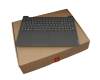 Clavier incl. topcase DE (allemand) gris/gris original pour Lenovo V15-IWL (81YE)