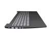 Clavier incl. topcase DE (allemand) gris/noir original pour Lenovo V15 G2-ALC (82KD)