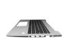Clavier incl. topcase DE (allemand) noir/argent avec rétro-éclairage (Heatshield) original pour HP ProBook 445 G7