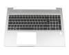 Clavier incl. topcase DE (allemand) noir/argent avec rétro-éclairage original pour HP ProBook 455 G7