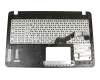 Clavier incl. topcase DE (allemand) noir/argent original pour Asus VivoBook X540MA