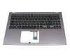 Clavier incl. topcase DE (allemand) noir/gris original pour Asus VivoBook 15 X512FL