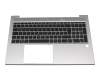 Clavier incl. topcase DE (allemand) noir/noir avec mouse stick original pour HP EliteBook 850 G7