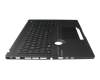 Clavier incl. topcase DE (allemand) noir/noir avec rétro-éclairage original pour Asus ProArt StudioBook 16 W7600H3A