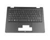 Clavier incl. topcase DE (allemand) noir/noir original pour Emdoor NT16H