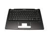 Clavier incl. topcase DE (allemand) noir/noir original pour Medion Akoya E2216T