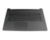 Clavier incl. topcase FR (français) noir/noir (PTP/sans DVD) original pour HP 17-by2000