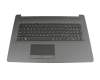 Clavier incl. topcase NL (hollandais) noir/argent original pour HP 17-by2000